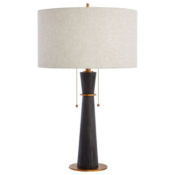 Wright Table Lamp, Blk, Brs