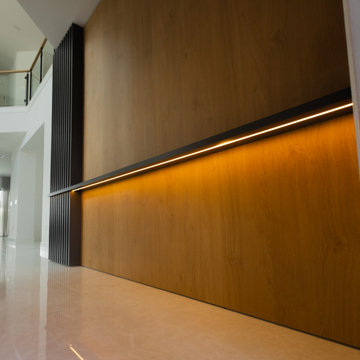 Modern Architectural Millwork Feature Wall & Stair Paneling