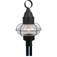 Outdoor Post 1 Light Fixtures With Textured Black Finish Steel Medium 13" 100 W