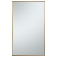 Elegant MR43660BR Metal Frame Rectangle Mirror 36", Brass