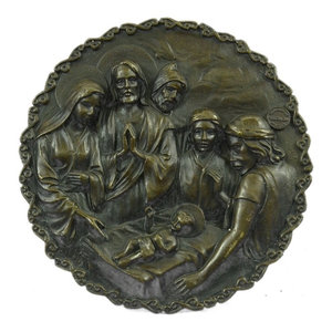Art Nouveau Style Genuine Hot Cast 100/% Bronze Relief Wall Plaque