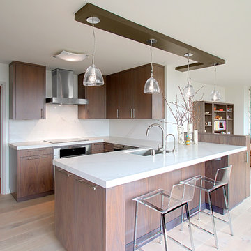 Modern Kitchen Open to Family Room