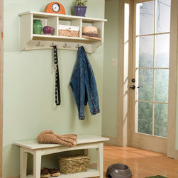 Sand Bench and Shelving Unit with Hooks, Shaker Cottage Collection - Products
