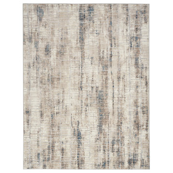 Calvin Klein CK022 Infinity 7'10" x 9'10" Ivory Grey Blue Modern Indoor Area Rug