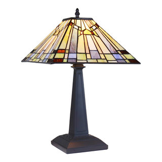 Kinsey Mission Tiffany-Style Blackish Bronze 1 Light Table Lamp 12 ...