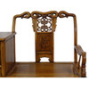 Consigned Vintage, Chinese Carved Camphor wood Telephone Table With Chair