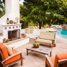 backyard fireplace