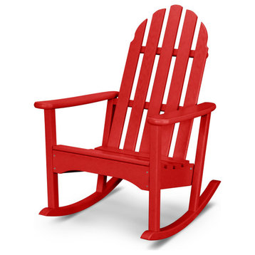 Polywood Classic Adirondack Rocking Chair, Sunset Red