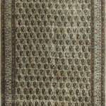 Noori Rug - Fine Vintage Amber Ivory Rug - Bring new energy to a room with this distressed wool rug. With its traditional oriental pattern and faded color scheme, the rug puts a modern spin on a classic Tabriz rug.