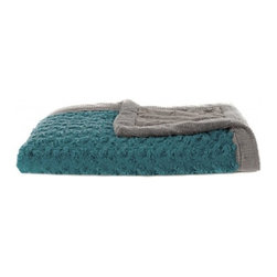 Teal Swirl & Charcoal Lush Blanket - Products