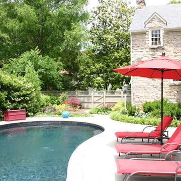Black Swimming Pool with Red Accents