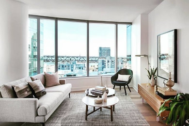 Example of a minimalist living room design in San Francisco