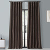 Mushroom Blackout Faux Silk Taffeta Curtain Single Panel, 50"x96"