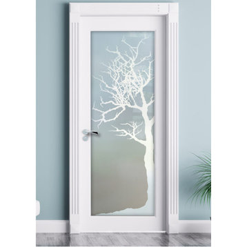 Interior Prehung Door or Interior Slab Door - Winter Tree - Douglas Fir...