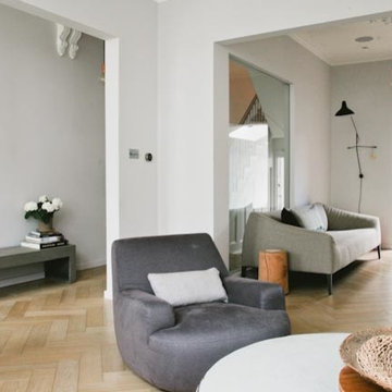 Balham House. Herringbone in colour Blonde Oak