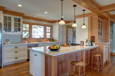 Inspiration for a coastal kitchen remodel in Other