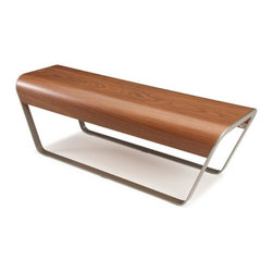 OFFI - Momo Bench, Walnut - Upholstered Benches