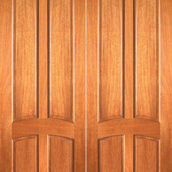 P-642 Interior Mahogany 4 Panel Double Door - Interior Doors