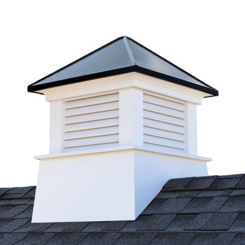 Manchester Vinyl Cupola With Black Aluminum Roof 48" x 64" by Good Directions