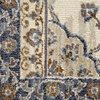 Jordan Bea Area Rug, Ivory and Charcoal, 5'3"x7'6", Floral