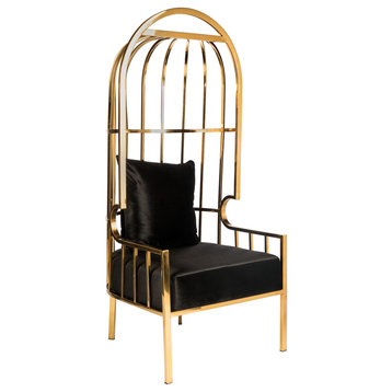 Anika Ballon Chair, Gold