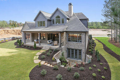 Inspiration for a large transitional backyard patio remodel in Atlanta