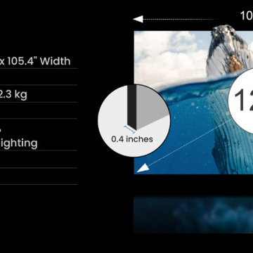 Awol Vision 100''-150'' Cinematic ALR Screen (Wallmount Screen) 120''
