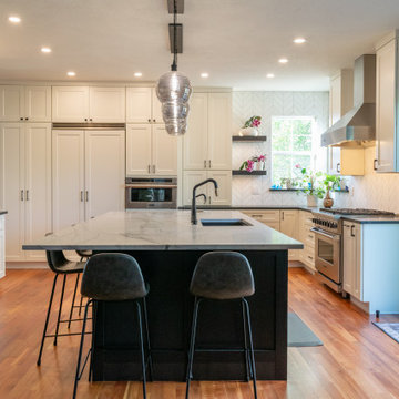 Boulder County Luxury Kitchen Remodel with Quartzite Island & Custom Cabinetry