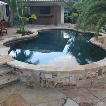 Backyard swimming pool patio South Florida