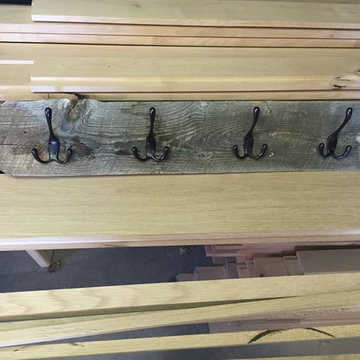 reclaimed lumber coat rack