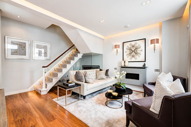 Inspiration for a transitional living room remodel in London
