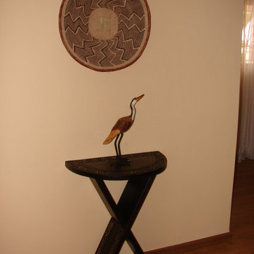 Rustic African chic guest lounge