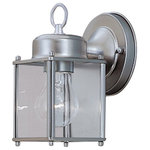 Designers Fountain - Basic Porch 5" Wall Lantern, Pewter - Bulbs not included