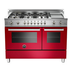 Bertazzoni PRO486GGASRO Red 48" Professional Series Gas Range - Natural Gas - Gas Ranges And Electric Ranges