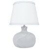 Aspen Creative 40182-31, 14-1/2" High Ceramic Table Lamp, White