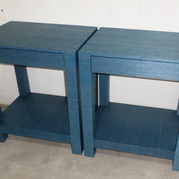 Custom Grasscloth End Tables