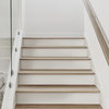 Wavelength Peel and Stick Stair Riser Strips, Beige, 48"w X 6.5"h, 6 Pack