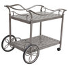 Carlsbad Cast Aluminum Tea Cart, Heritage Grey