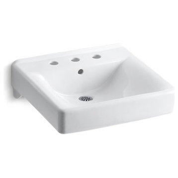 Kohler Soho 20" X 18" Bathroom Sink w/ 8" Widespread Holes, White