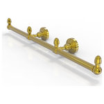 Allied Brass - Waverly Place 3 Arm Guest Towel Holder, Polished Brass - This elegant wall mount towel holder adds style and convenience to any bathroom decor. The towel holder features three sections to keep a set of hand towels easily accessible around the bathroom. Ideally sized for hand towels and washcloths, the towel holder attaches securely to any wall and complements any bathroom decor ranging from modern to traditional, and all styles in between. Made from high quality solid brass materials and provided with a lifetime designer finish, this beautiful towel holder is extremely attractive yet highly functional. The guest towel holder comes with the 22.5 inch bar, two wall brackets with finials, two matching end finials, plus the hardware necessary to install the holder.