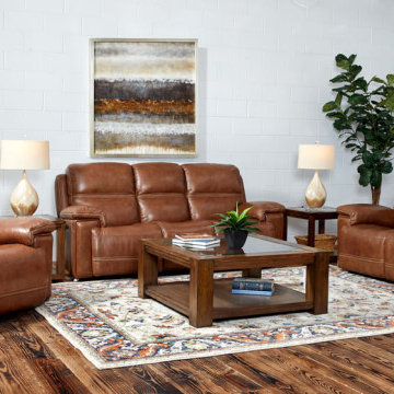 Secretariat Brown Power Reclining Sofa