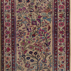Persian Kashan runner 2'2 X 4'9 - Area Rugs