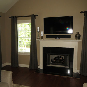 TV & SoundBar over Fireplace