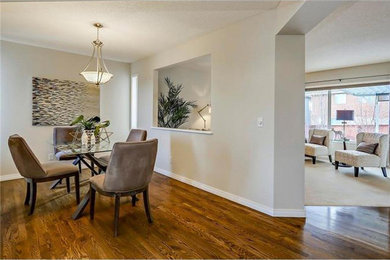 Dining room - transitional dining room idea in Calgary