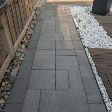 Modern Interlock Walkway & Backyard Landscape Design