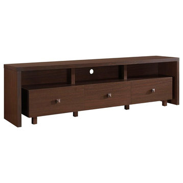 Elegant Tv Stand For Tv'S Up To 70" With Storage, Hickory