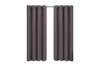 Gulfport Faux Linen Blackout Weave Panels, Purple, 52"x63" Single