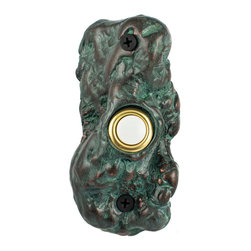Hawk Hill Hardware - Burl Doorbell, Luxury Decorative Hardware, Verde - Doorbells And Chimes