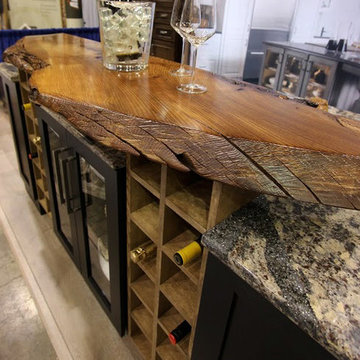 Medina, OH - Traditional - English Wych Elm Live Edge Countertop