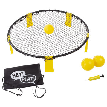 Battle Volleyball Outdoor Adjustable Roundnet Tournament Set for Kids and Adults